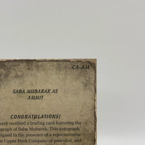 2023 Upper Deck Moon Knight Canvas Auto Saba Mubarak as Ammit #CA-AM Auto FRENLY BRICKS - Open 7 Days