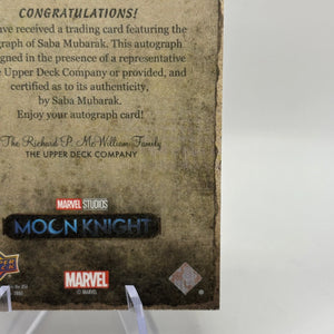 2023 Upper Deck Moon Knight Canvas Auto Saba Mubarak as Ammit #CA-AM Auto FRENLY BRICKS - Open 7 Days