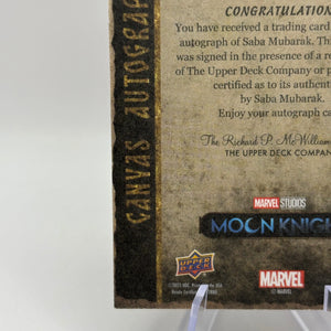 2023 Upper Deck Moon Knight Canvas Auto Saba Mubarak as Ammit #CA-AM Auto FRENLY BRICKS - Open 7 Days