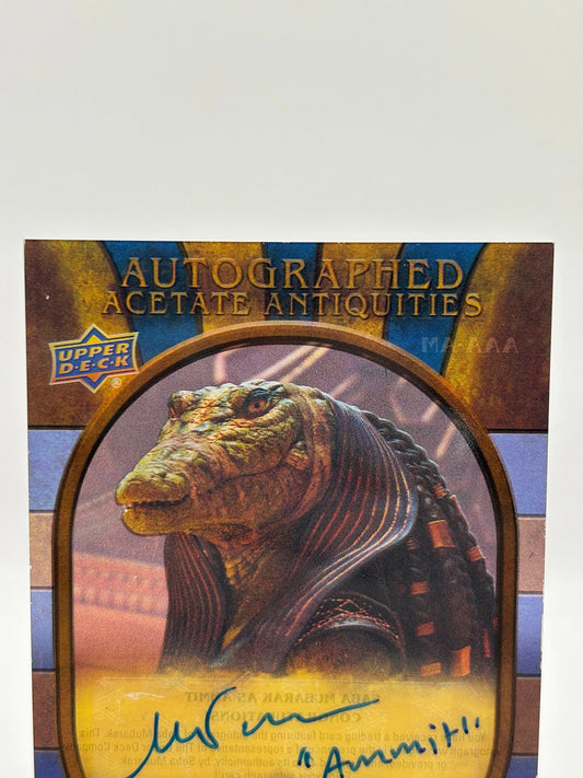 2023 Upper Deck Moon Knight Acetate Antiquities Saba Mubarak as Ammit Auto FRENLY BRICKS - Open 7 Days