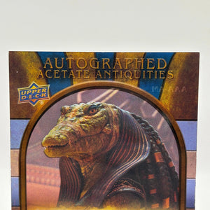 2023 Upper Deck Moon Knight Acetate Antiquities Saba Mubarak as Ammit Auto FRENLY BRICKS - Open 7 Days