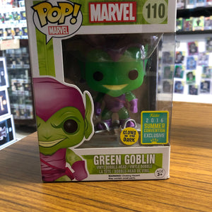 Green Goblin Funko Pop #110 - 2016 SDCC Exclusive - Glows in the Dark FRENLY BRICKS - Open 7 Days