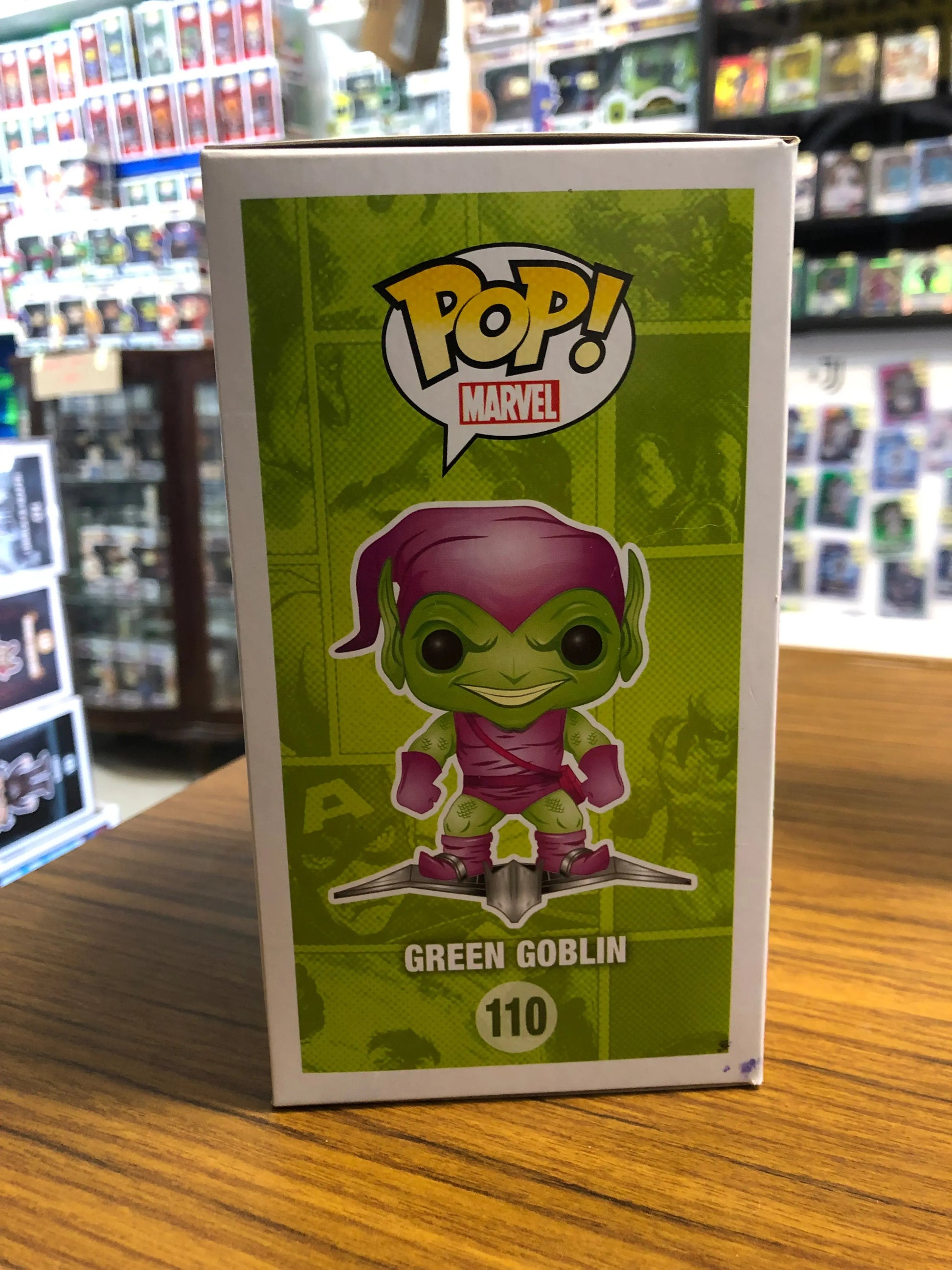 Green Goblin Funko Pop #110 - 2016 SDCC Exclusive - Glows in the Dark FRENLY BRICKS - Open 7 Days