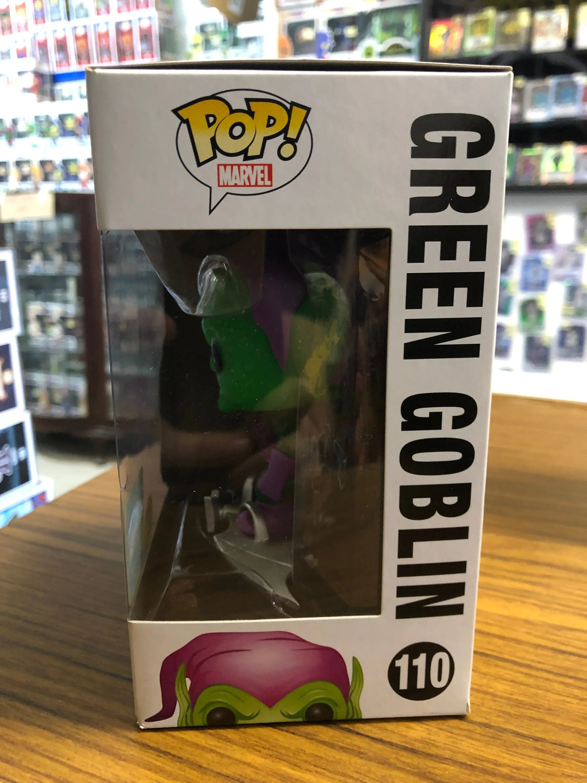 Green Goblin Funko Pop #110 - 2016 SDCC Exclusive - Glows in the Dark FRENLY BRICKS - Open 7 Days