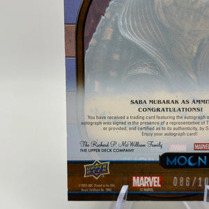 2023 Upper Deck Moon Knight Acetate Antiquities Saba Mubarak as Ammit Auto FRENLY BRICKS - Open 7 Days