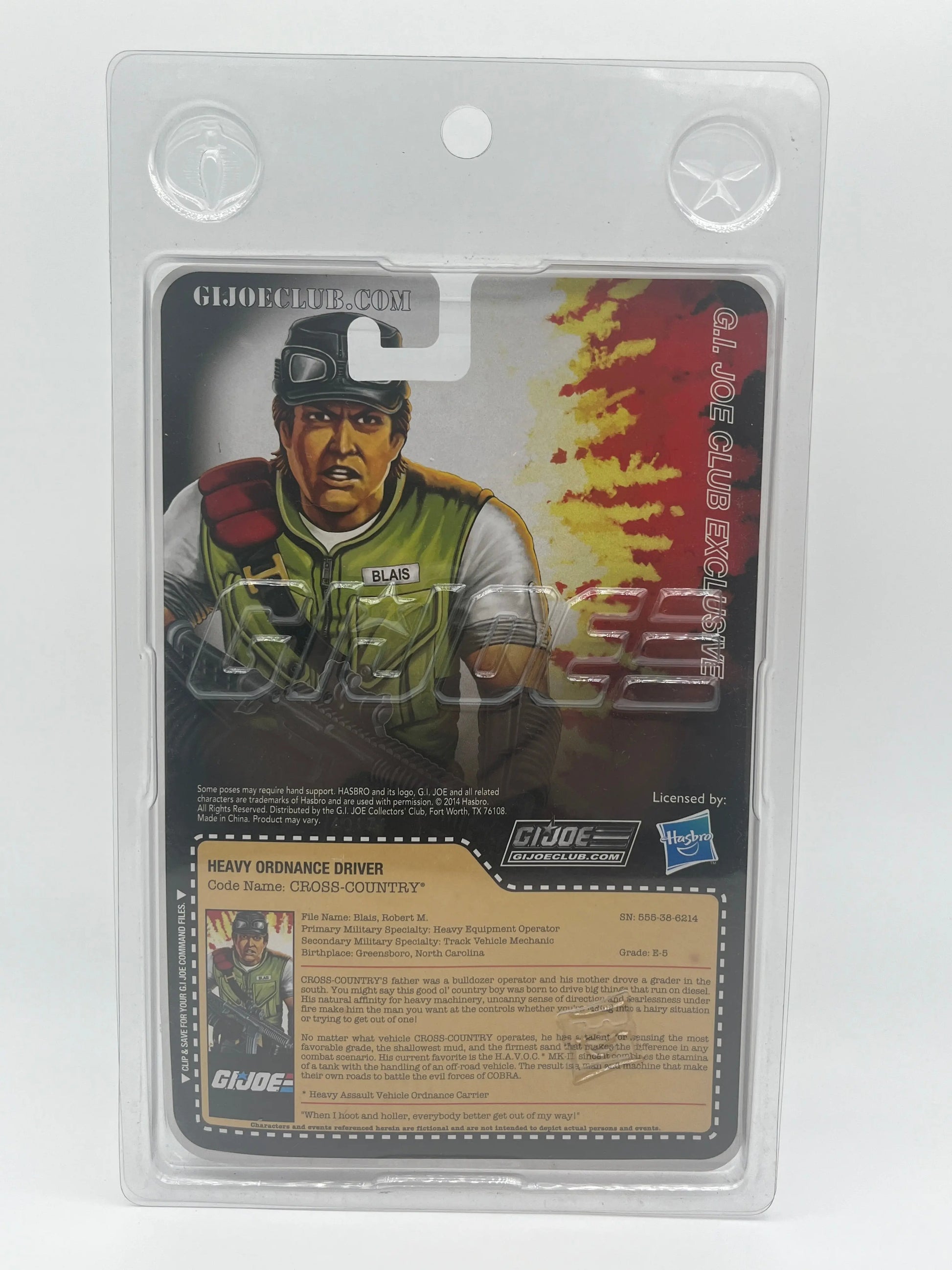 GI Joe 25th Anniversary CROSS COUNTRY FSS Collectors Club 2014 Joecon FRENLY BRICKS - Open 7 Days