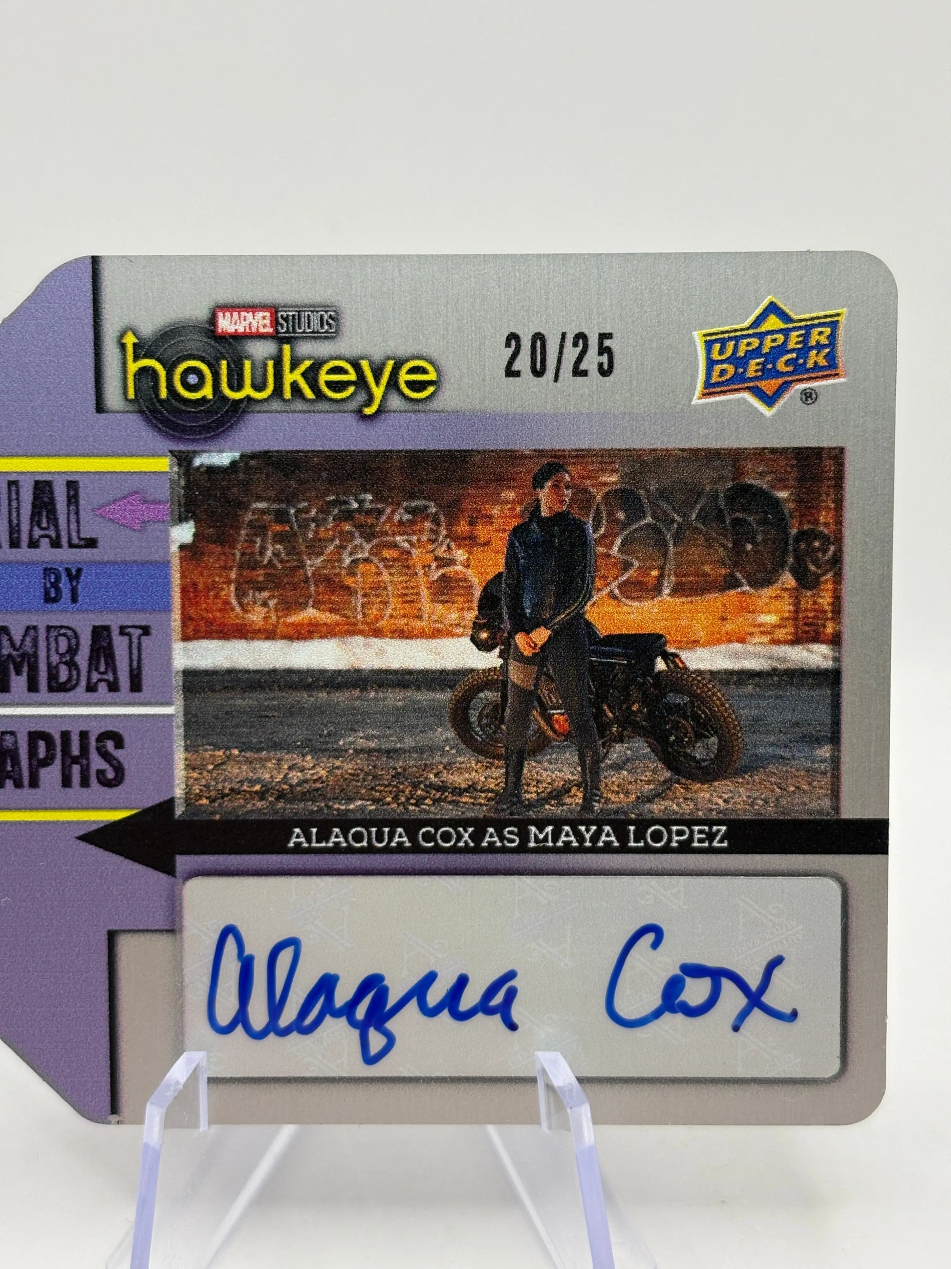2023 Upper Deck Marvel Studios Hawkeye 20/25 Alaqua Cox as Maya Lopez Auto FRENLY BRICKS - Open 7 Days