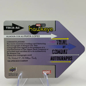 2023 Upper Deck Marvel Studios Hawkeye 20/25 Alaqua Cox as Maya Lopez Auto FRENLY BRICKS - Open 7 Days
