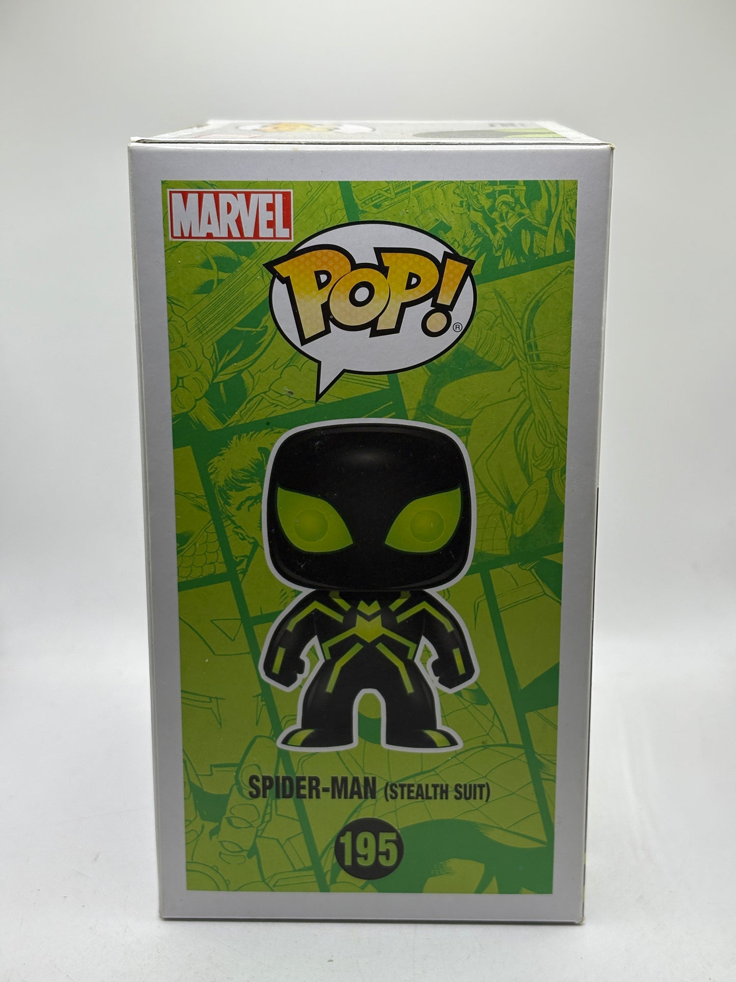 Funko POP! Marvel #195 Spider-Man (Stealth Suit) Hot Topic Exclusive Glow image 10