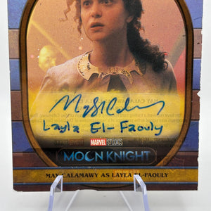 2023 UD Marvel Moon Knight May Calamawy as Layla El-Faouly /100 Auto FRENLY BRICKS - Open 7 Days