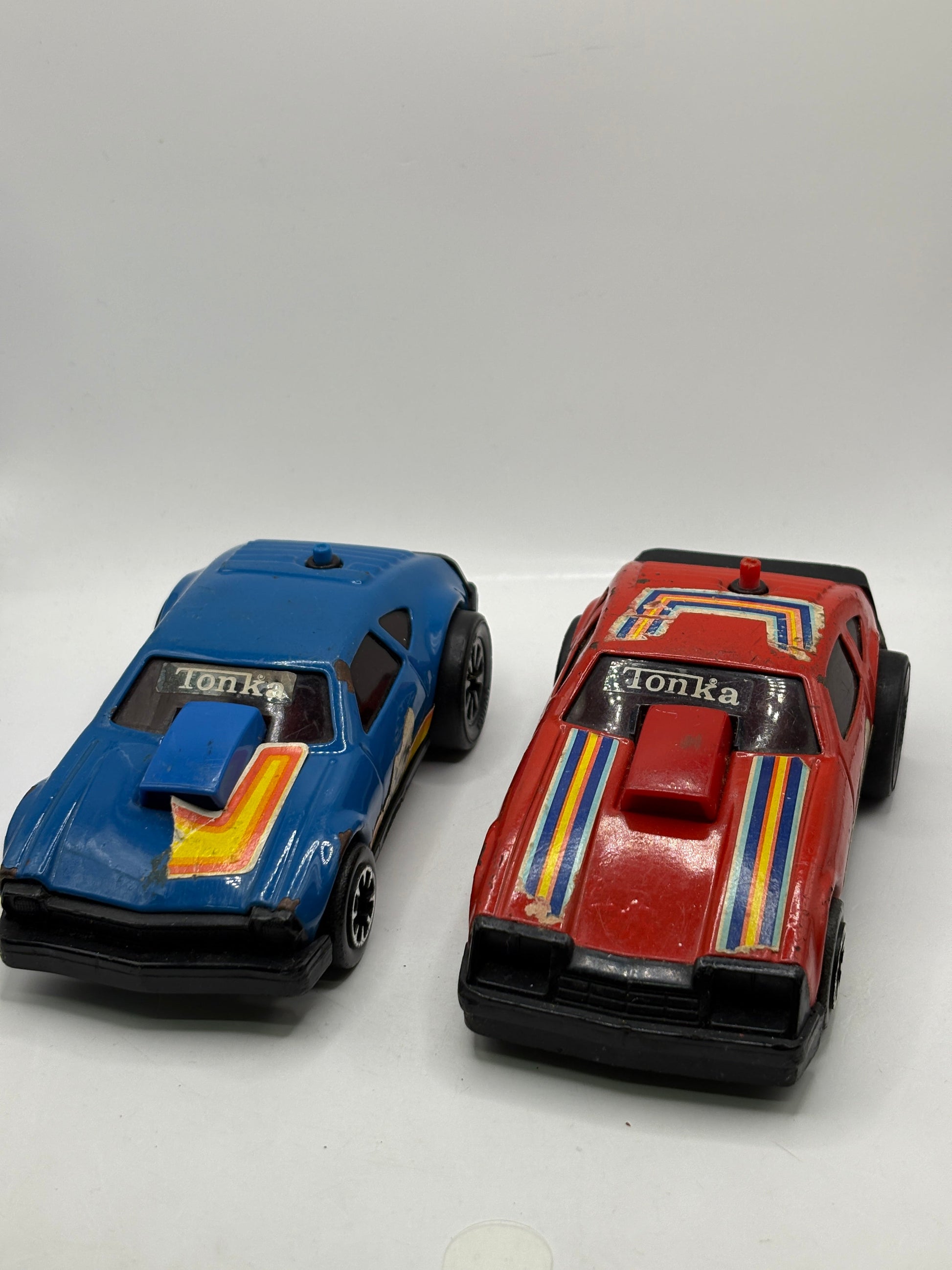 Vintage Push Race Tonka Action Toy Car Loose Red and Blue FRENLY BRICKS - Open 7 Days