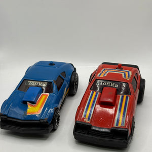 Vintage Push Race Tonka Action Toy Car Loose Red and Blue FRENLY BRICKS - Open 7 Days