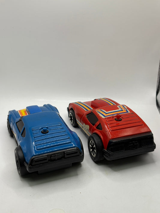 Vintage Push Race Tonka Action Toy Car Loose Red and Blue FRENLY BRICKS - Open 7 Days