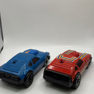 Vintage Push Race Tonka Action Toy Car Loose Red and Blue FRENLY BRICKS - Open 7 Days