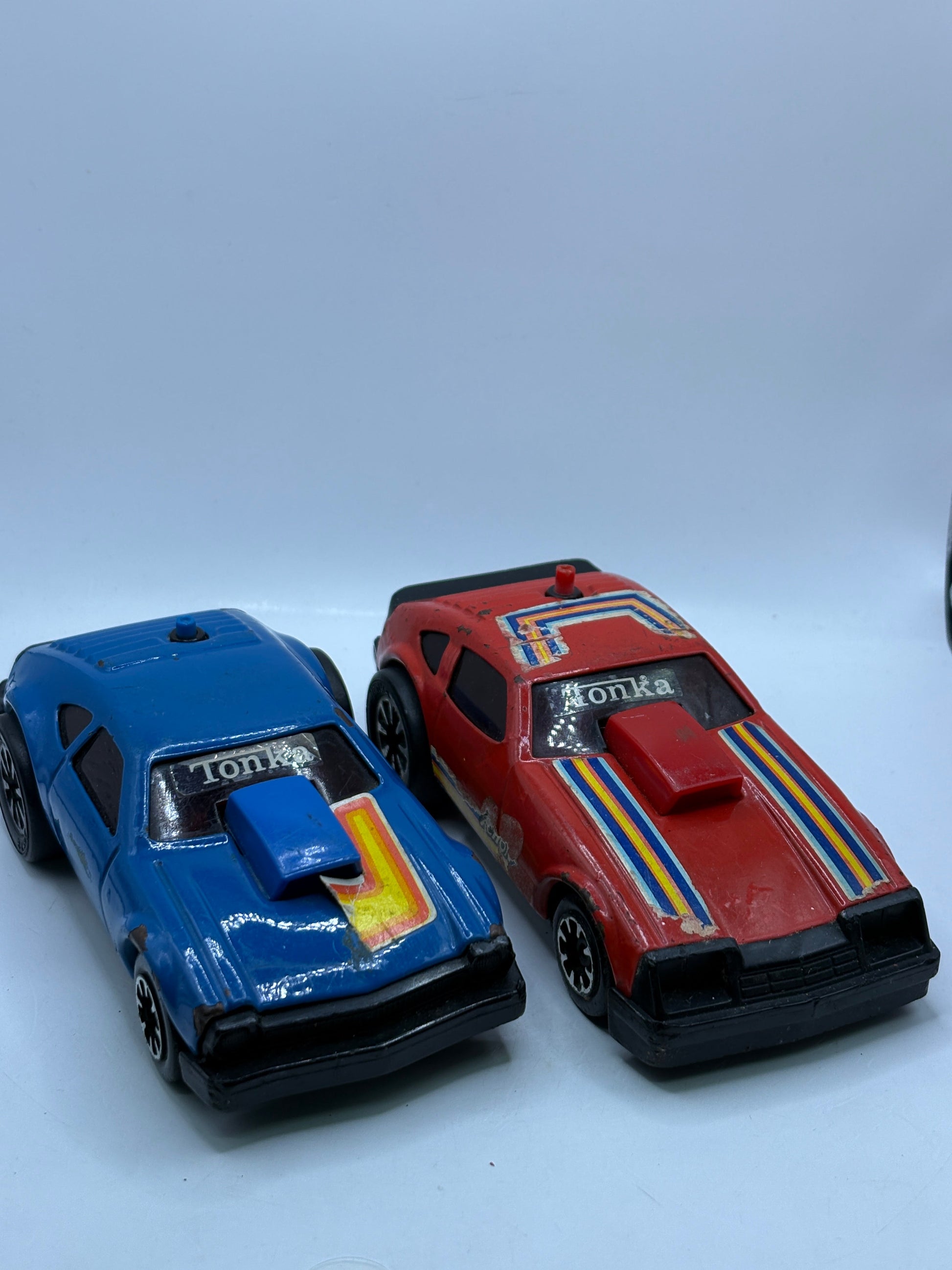 Vintage Push Race Tonka Action Toy Car Loose Red and Blue FRENLY BRICKS - Open 7 Days