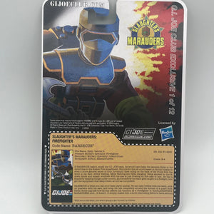 GI Joe ARAH Slaughter's Marauders: Firefighter Barbecue Figure 2018 Hasbro FRENLY BRICKS - Open 7 Days