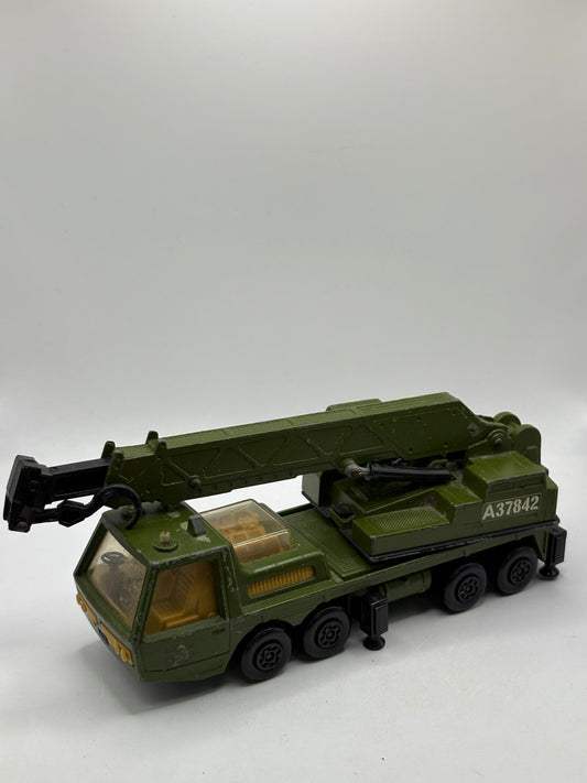 Vintage Matchbox Super Kings K-12 K-113 Military Green "Hercules" Mobile Crane FRENLY BRICKS - Open 7 Days