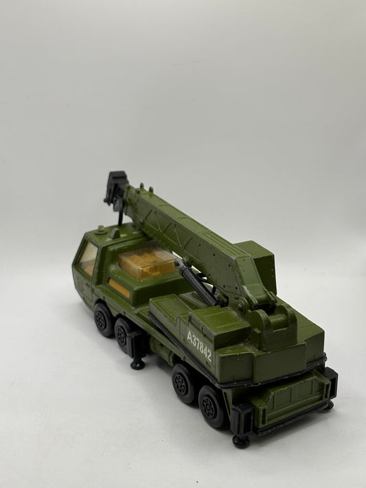 Vintage Matchbox Super Kings K-12 K-113 Military Green "Hercules" Mobile Crane FRENLY BRICKS - Open 7 Days