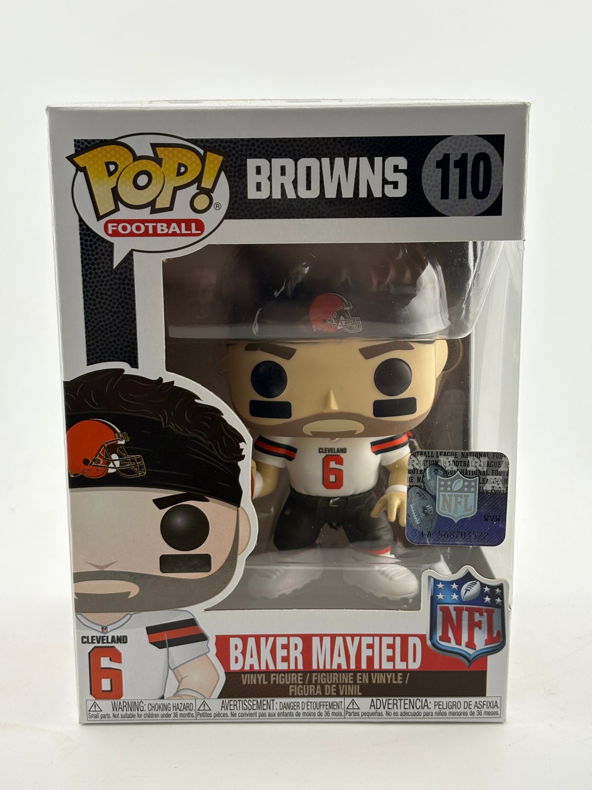 Funko POP! Football Browns #110 Baker Mayfield Vinyl Figure White FRENLY BRICKS - Open 7 Days