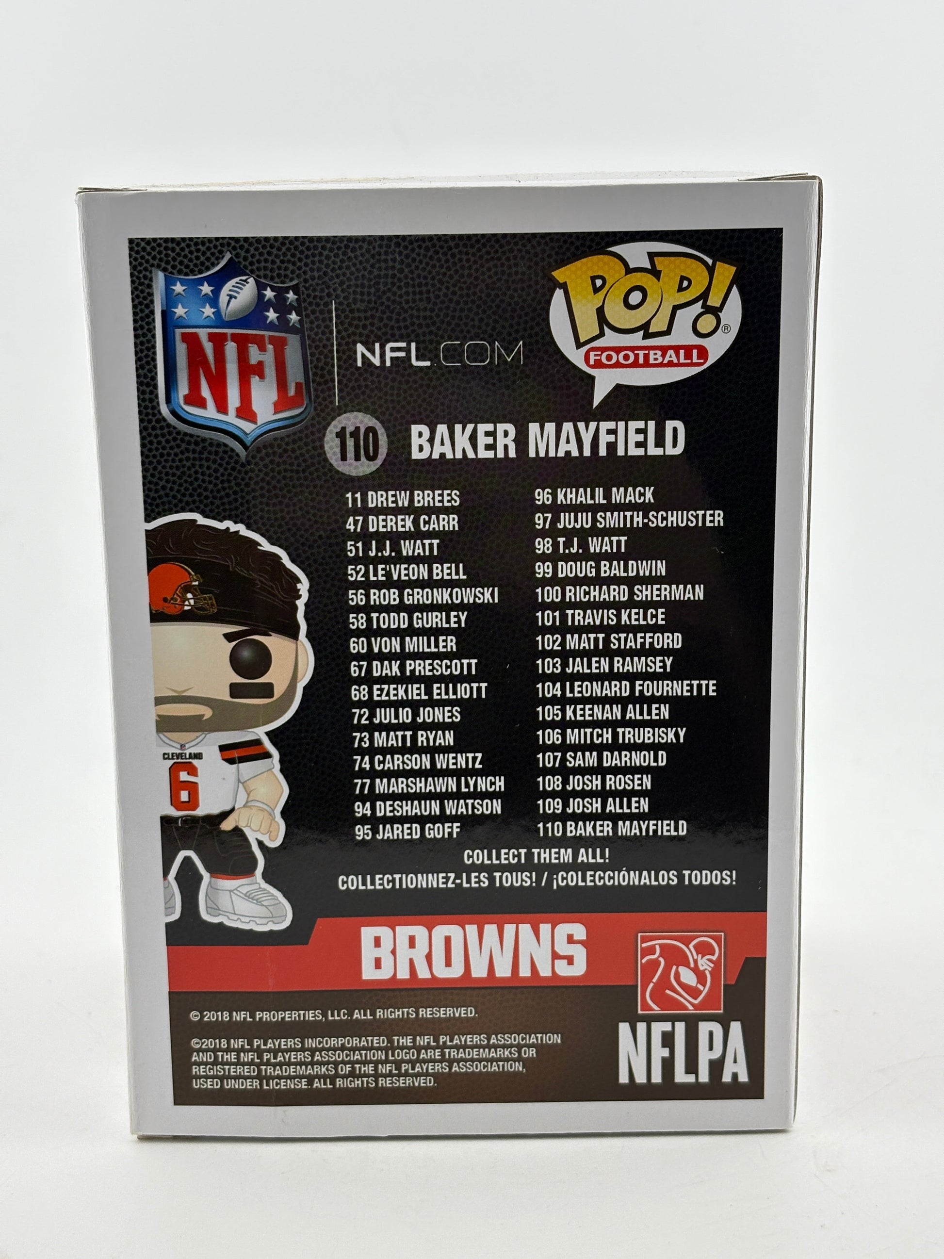 Funko POP! Football Browns #110 Baker Mayfield Vinyl Figure White FRENLY BRICKS - Open 7 Days