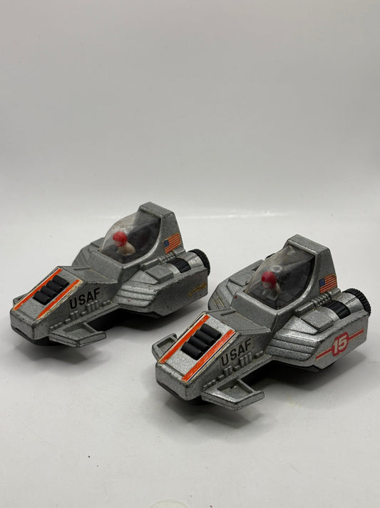 Vintage Retro Space Sled Toy Diecast Metal USAF Experimental Vehicle x 2 FRENLY BRICKS - Open 7 Days