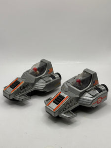 Vintage Retro Space Sled Toy Diecast Metal USAF Experimental Vehicle x 2