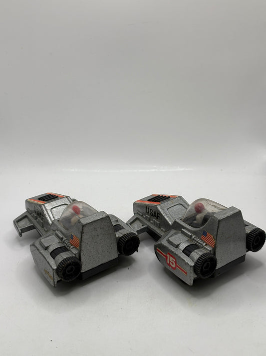 Vintage Retro Space Sled Toy Diecast Metal USAF Experimental Vehicle x 2 FRENLY BRICKS - Open 7 Days