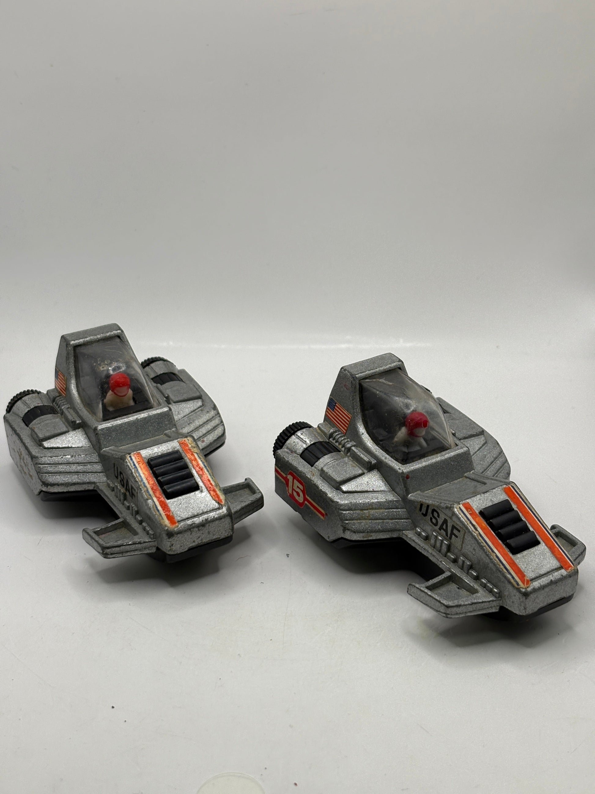 Vintage Retro Space Sled Toy Diecast Metal USAF Experimental Vehicle x 2 FRENLY BRICKS - Open 7 Days