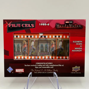2022 Upper Deck WandaVision Film Cels 1980-6 Elizabeth Olsen as Wanda Maximoff FRENLY BRICKS - Open 7 Days