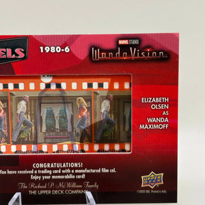 2022 Upper Deck WandaVision Film Cels 1980-6 Elizabeth Olsen as Wanda Maximoff FRENLY BRICKS - Open 7 Days