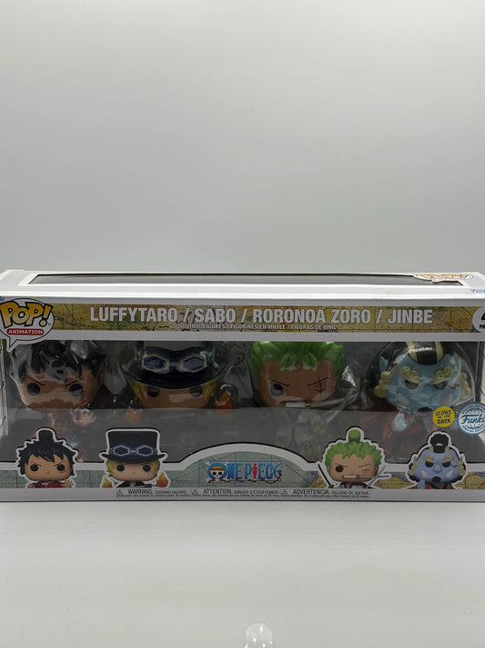 Funko Pop! One Piece Luffytaro Sabo GW Roronoa Zoro Jinbe 4 Pack Special Edition FRENLY BRICKS - Open 7 Days