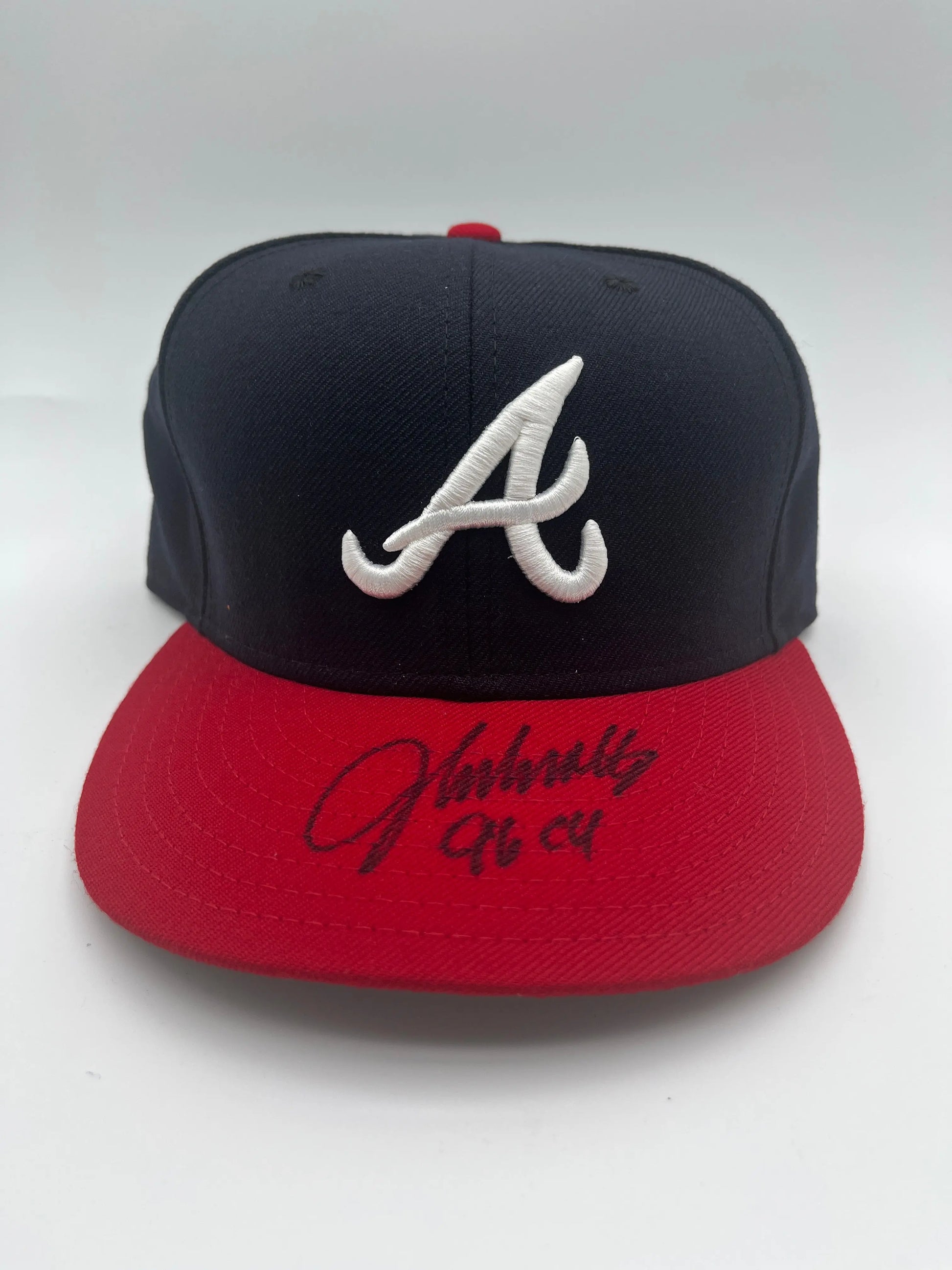 Hit Parade Atlanta Angels - John Smoltz Autographed Baseball Cap/Hat FRENLY BRICKS - Open 7 Days