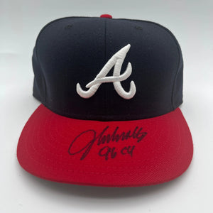 Hit Parade Atlanta Angels - John Smoltz Autographed Baseball Cap/Hat FRENLY BRICKS - Open 7 Days