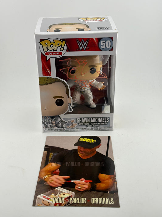 Funko POP! WWE #50 Shawn Michaels Vinyl Figure Signed With Photo COa FRENLY BRICKS - Open 7 Days