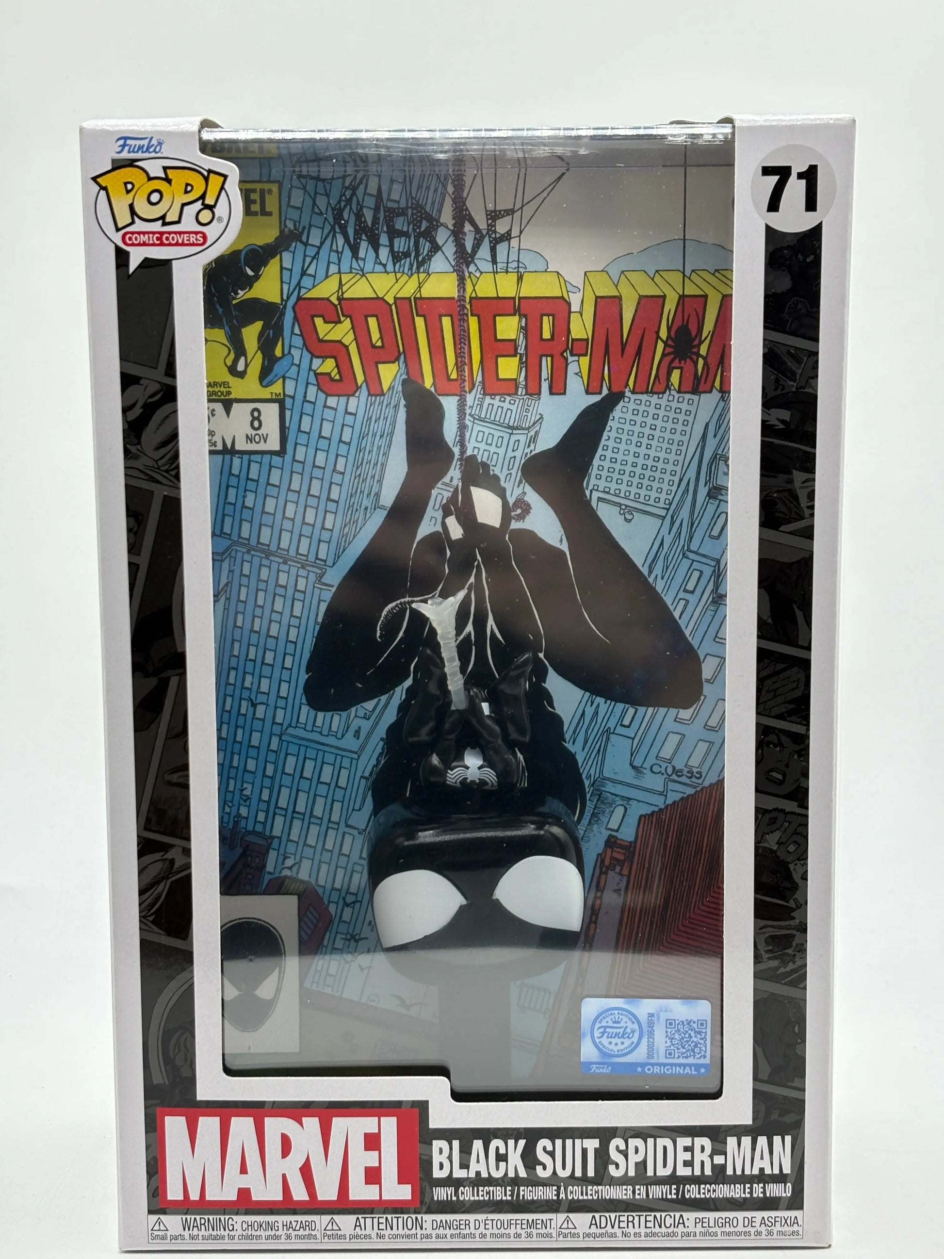 Funko POP! Comic Covers Marvel #71 Black Suit Spider-man FRENLY BRICKS - Open 7 Days
