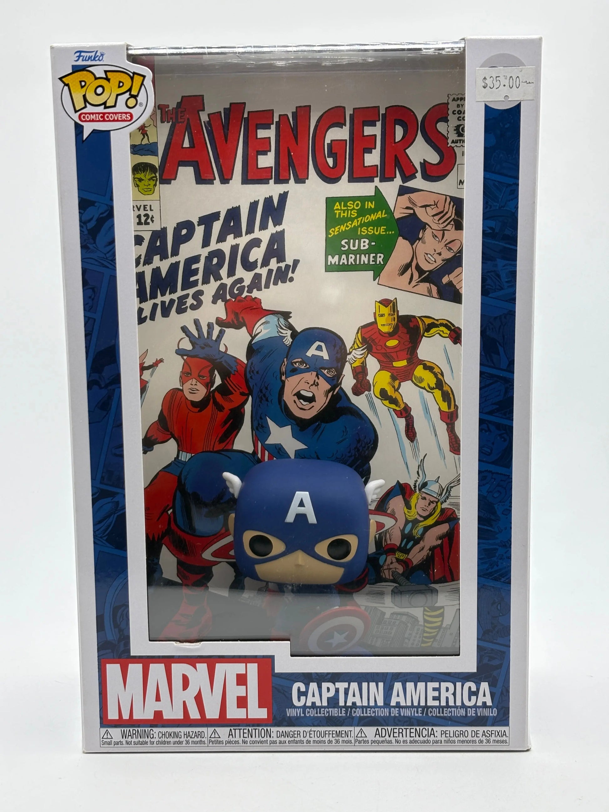 Funko POP! Comic Covers Marvel #27 Captain America FRENLY BRICKS - Open 7 Days