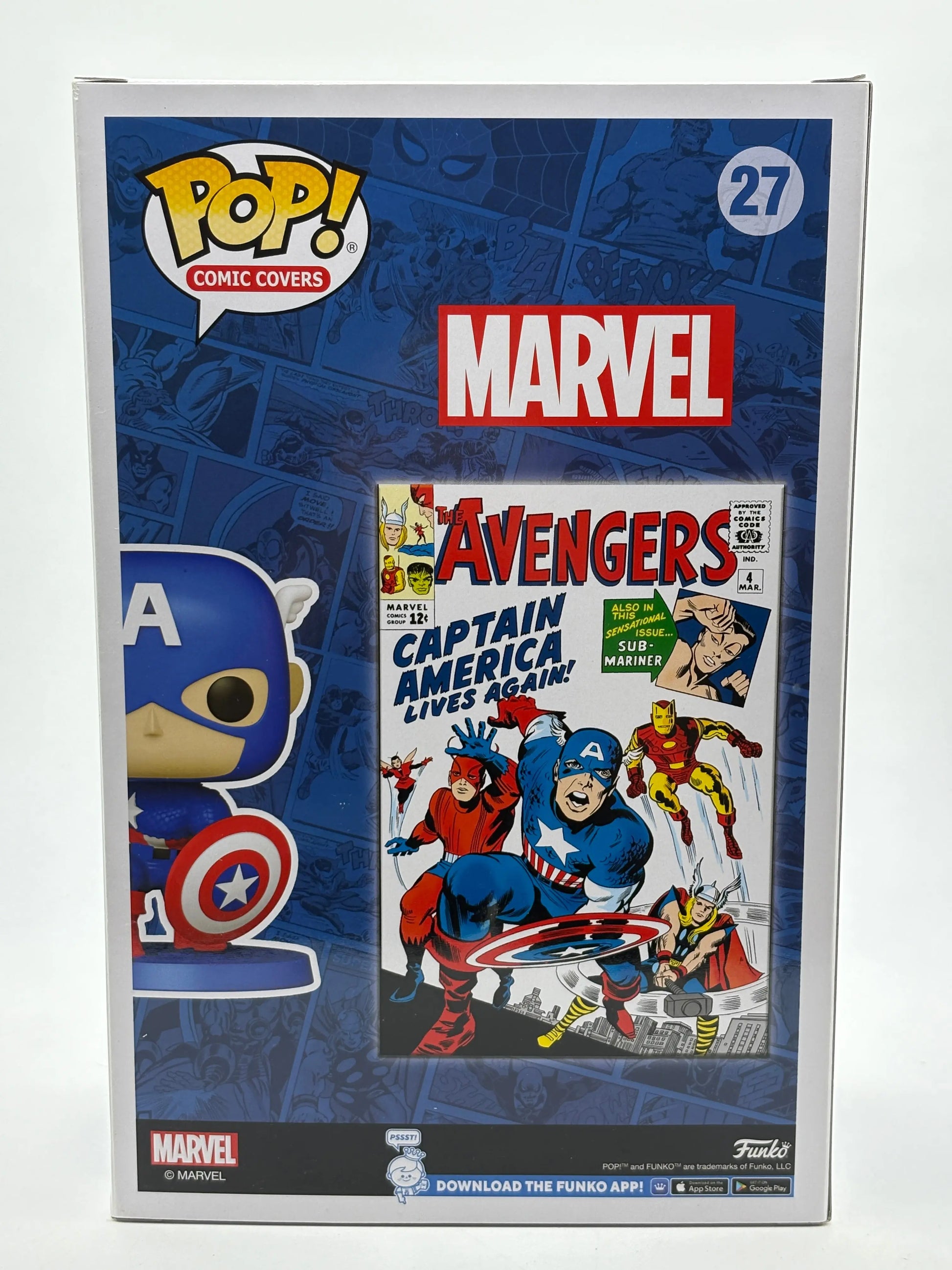 Funko POP! Comic Covers Marvel #27 Captain America FRENLY BRICKS - Open 7 Days