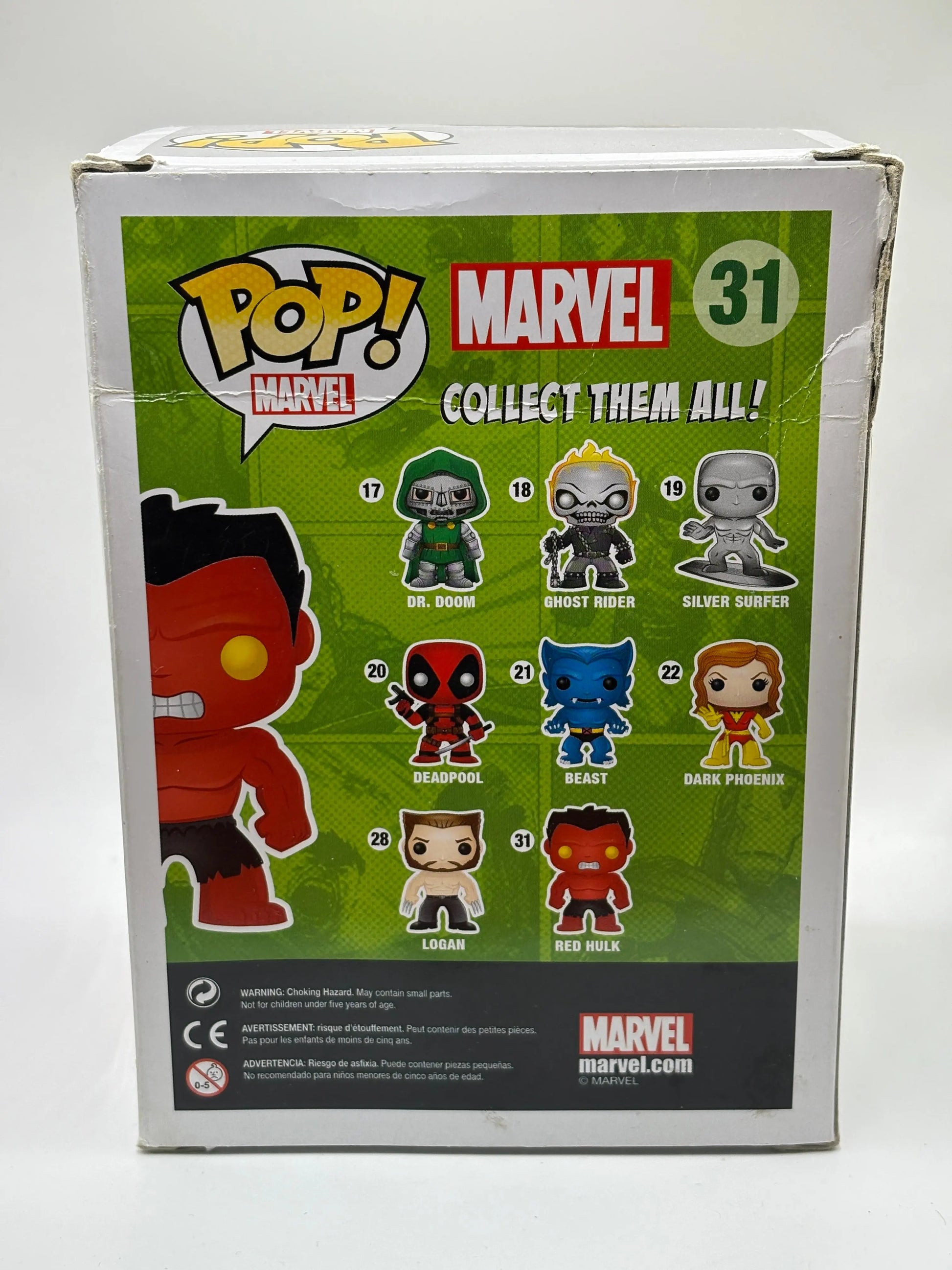 Funko POP! Marvel Marvel #31 Red Hulk *box damage see photos* FRENLY BRICKS - Open 7 Days