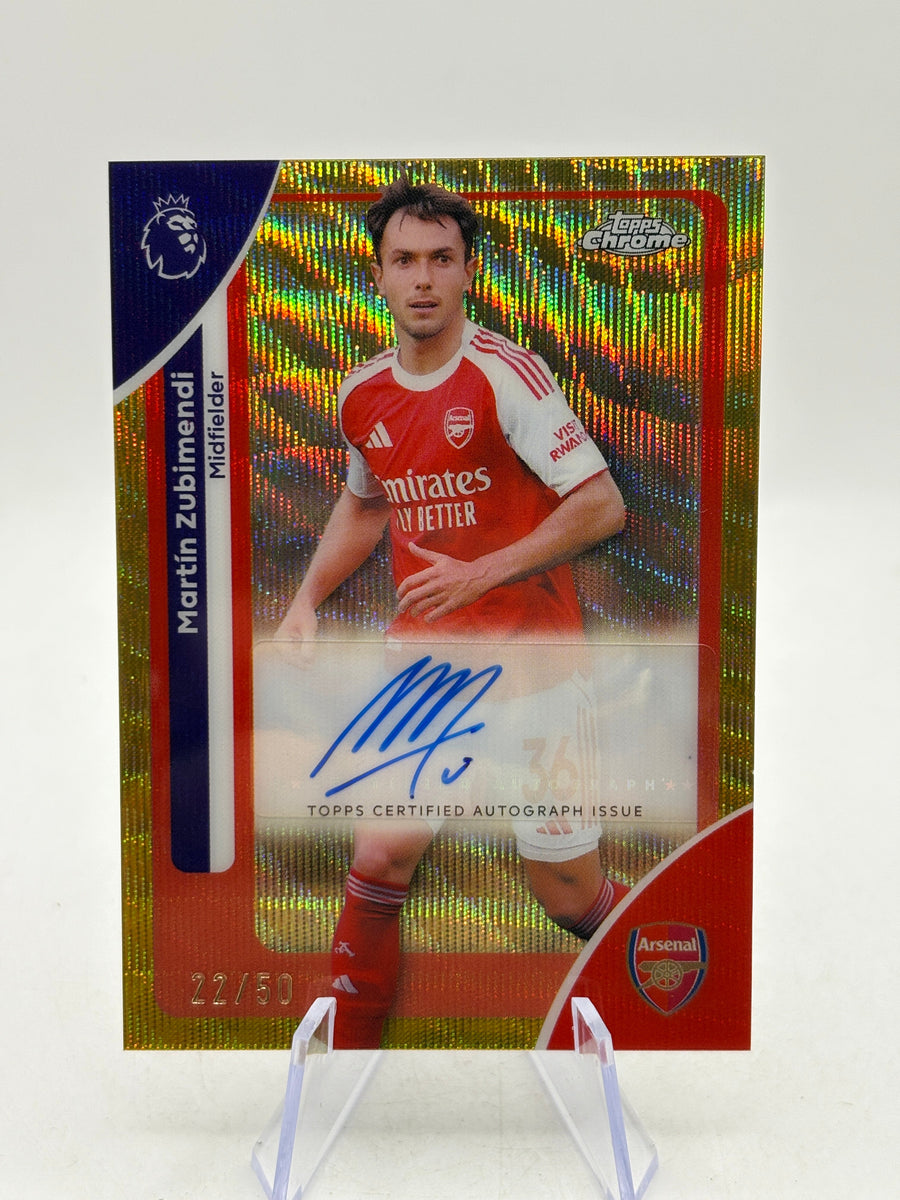 2026 Topps Chrome Premier League Martin Zubimendi Gold Wave Auto /50 product image