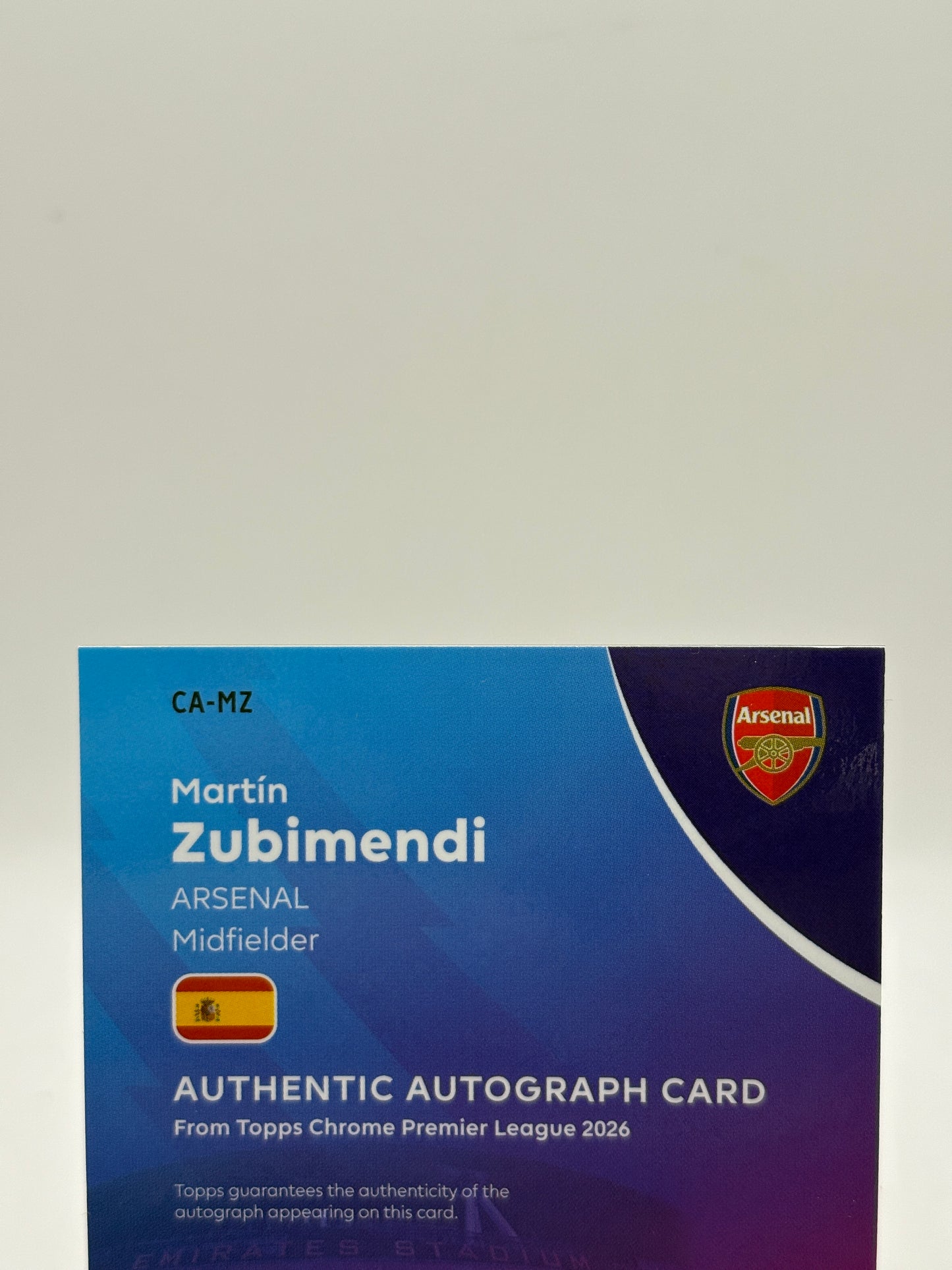 2026 Topps Chrome Premier League Martin Zubimendi Gold Wave Auto /50 image 7