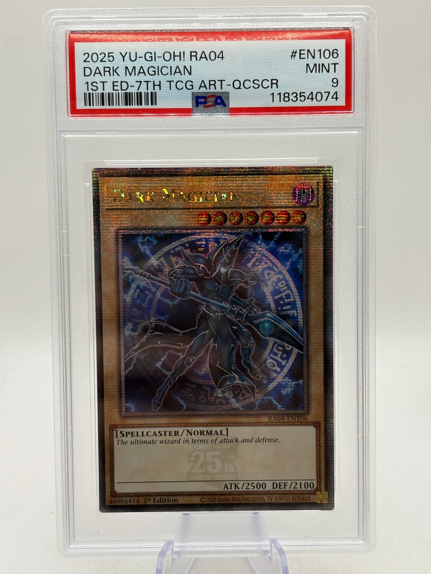 2025 Yu-Gi-Oh! Dark Magician RA04-EN106 1st Edition PSA 9 Mint image 3
