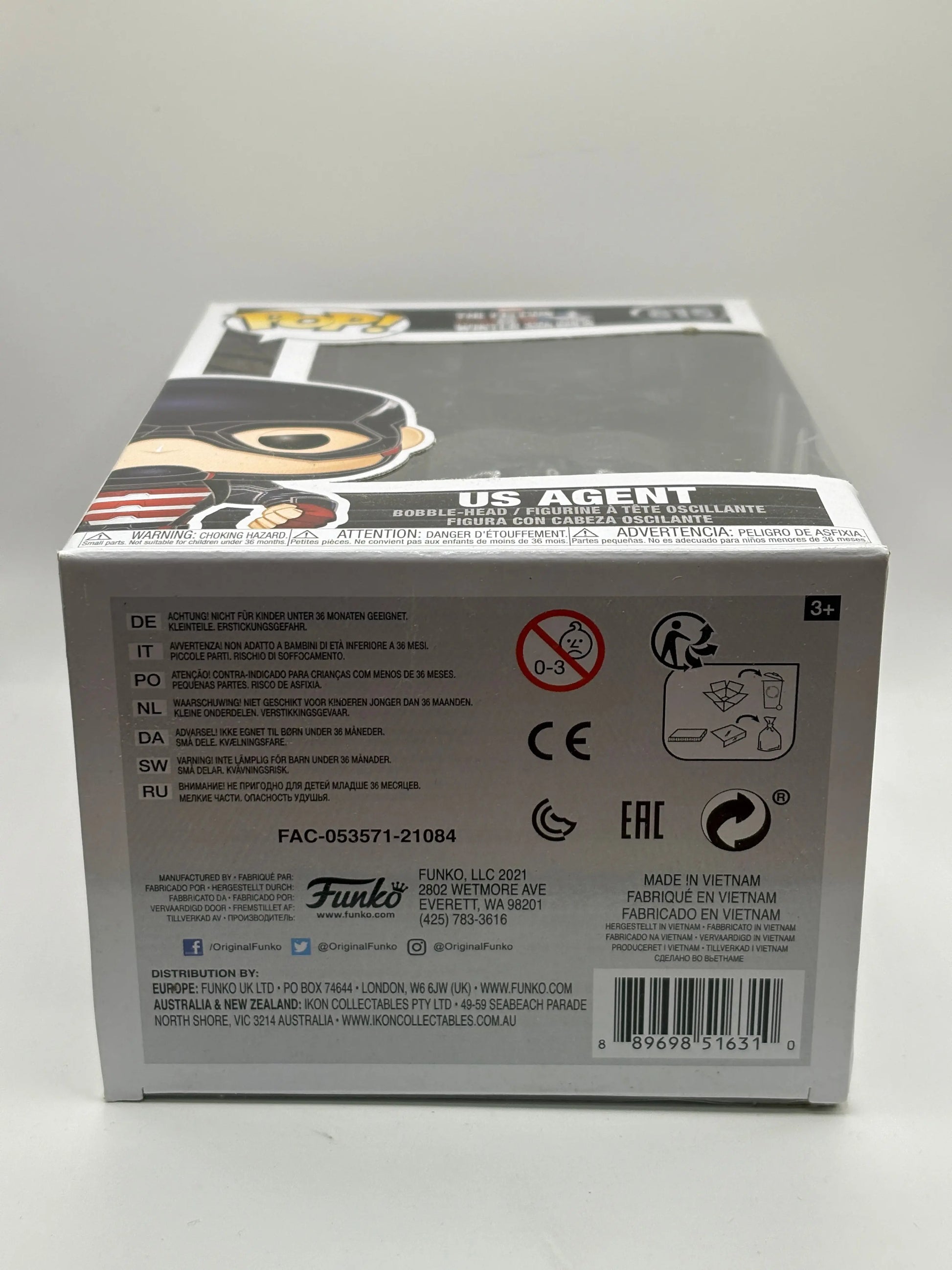 Funko POP! Marvel The Falcon and the Winter Soldier #815 US Agent FRENLY BRICKS - Open 7 Days