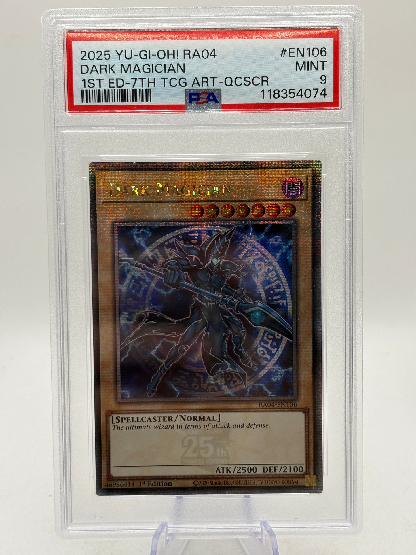 2025 Yu-Gi-Oh! Dark Magician RA04-EN106 1st Edition PSA 9 Mint product image