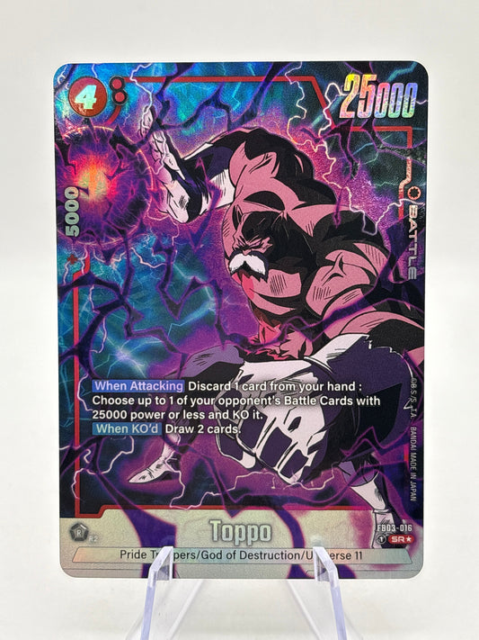 Dragon Ball Super Fusion World - Toppo FB03-016 SR Alternate Art FRENLY BRICKS - Open 7 Days