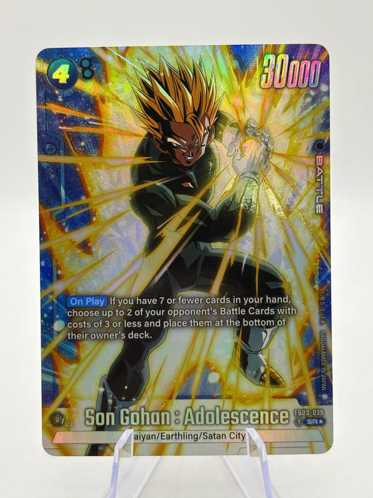Dragon Ball Super Fusion World - Son Gohan : Adolescence FB03-039 Alt Art FRENLY BRICKS - Open 7 Days