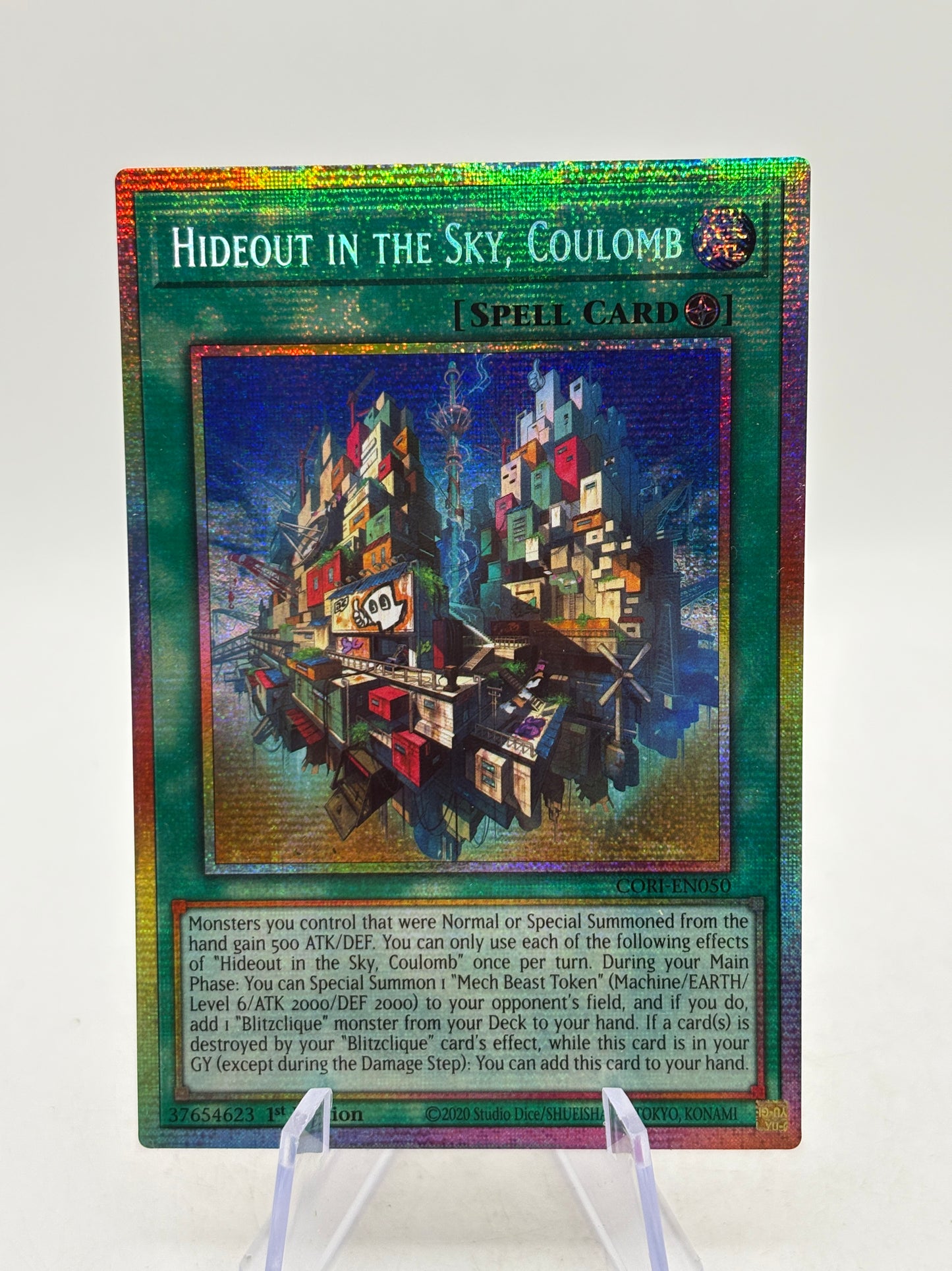 Yu-Gi-Oh! Hideout in the sky, Coulomb CORI-EN050 1st Edition Starlight Rare image 5