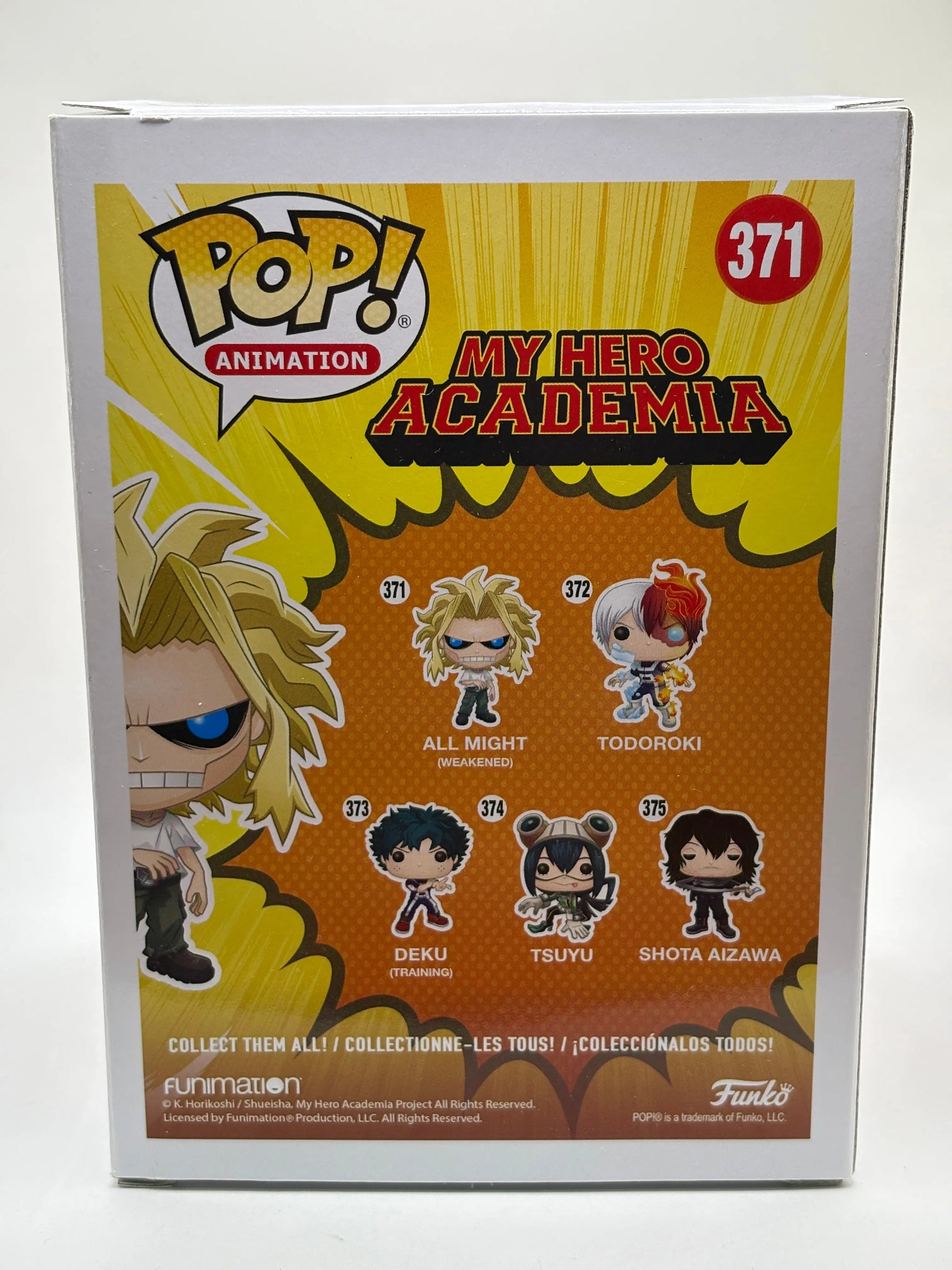 Funko POP! Animation My Hero Academia #371 All Might Weakened FRENLY BRICKS - Open 7 Days