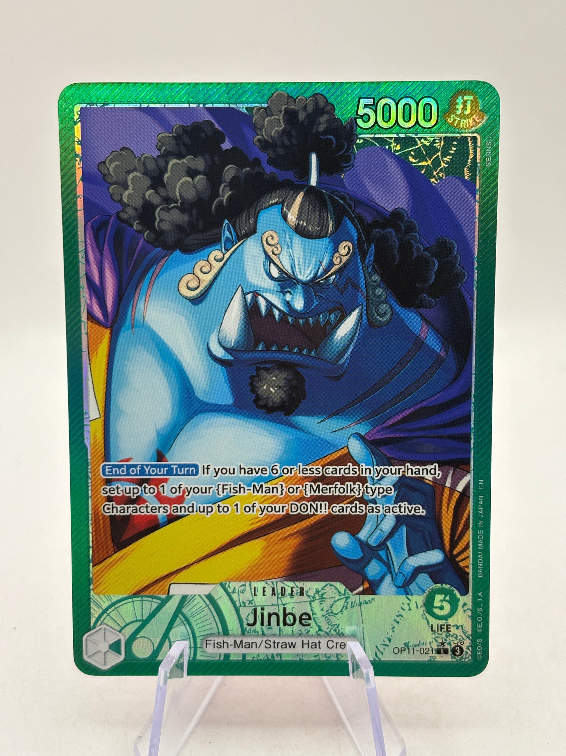One Piece TCG EN - Jinbe OP11-021 L* Leader Alt Art NM product image