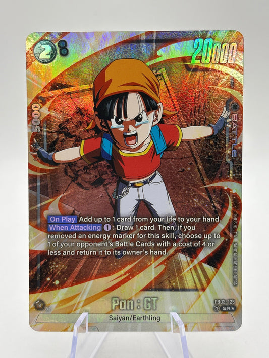 Dragon Ball Super Fusion World - Pan : GT FB03-125 SR Alt Art FRENLY BRICKS - Open 7 Days