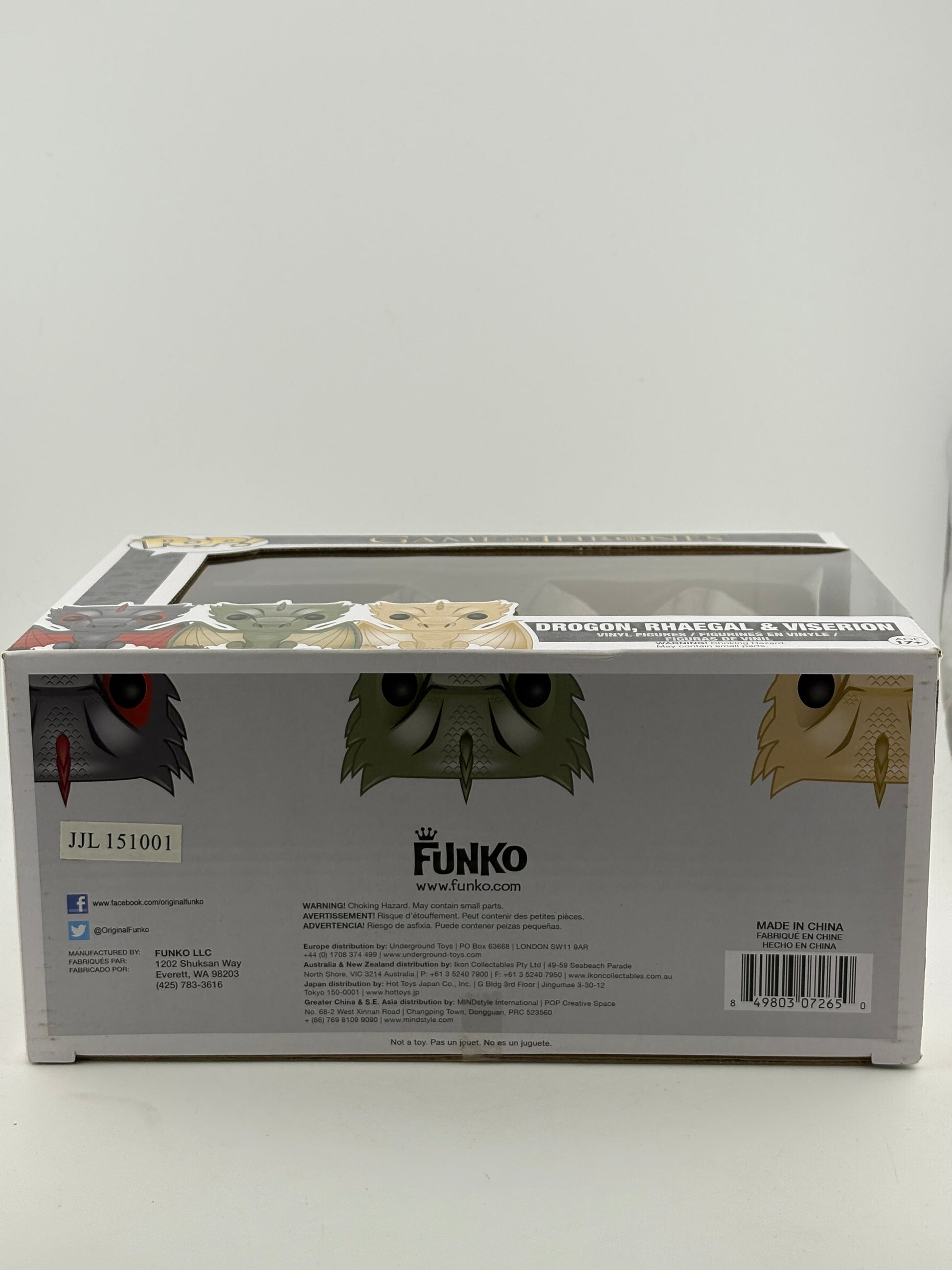 Funko POP! Game of Thrones - Drogon, Rhaegal & Viserion Vinyl Figure FRENLY BRICKS - Open 7 Days